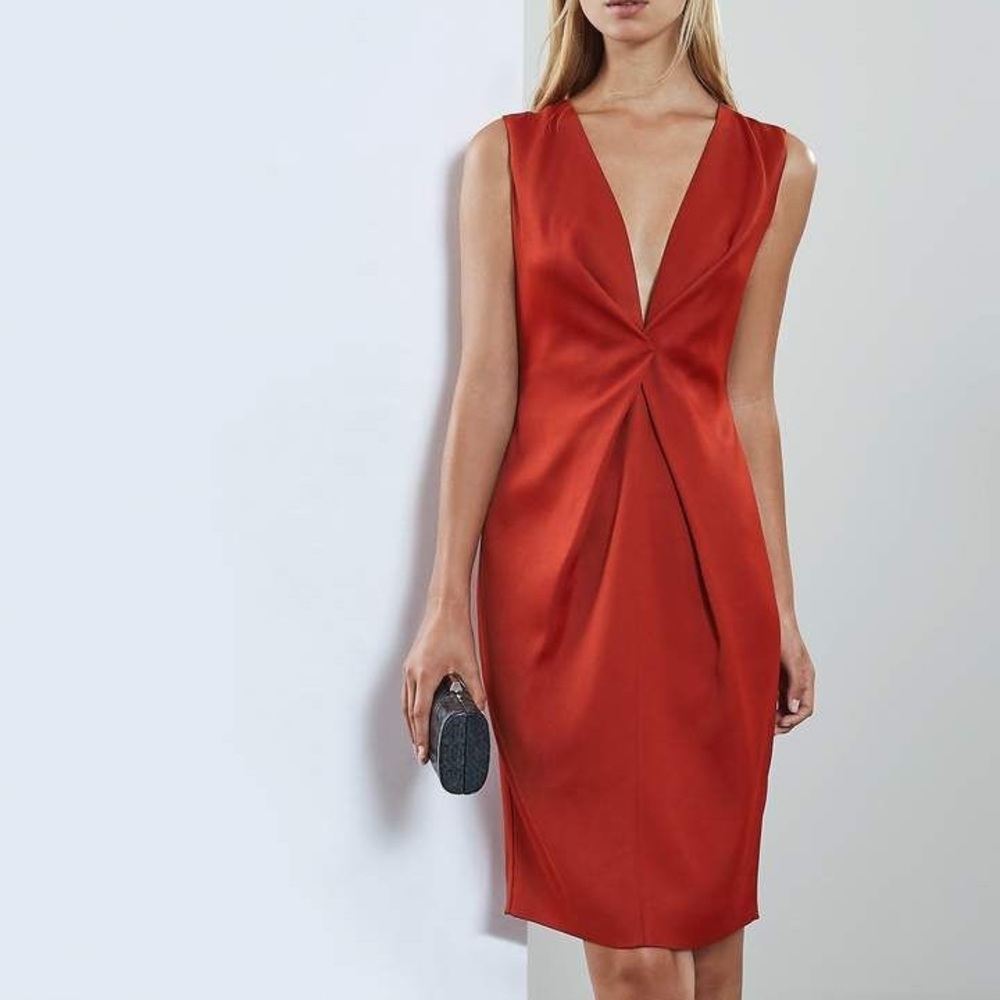 Reiss cocktail dress size 4 red/burgundy